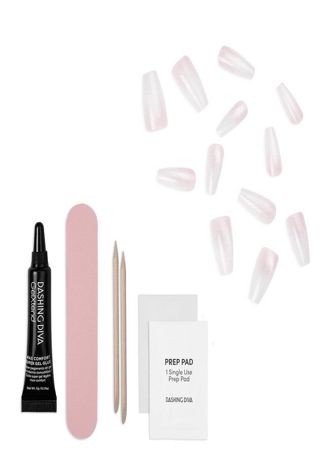 Dashing Diva GelXtend Design & Removal Kit - Nail Tips & Magic Off+ Remover - Acrylic Nails with LED Glue - Lasts Up to 14 Days - Press On Remover with Niacinamide and Castor Oil - Airy Fairy - Image 3